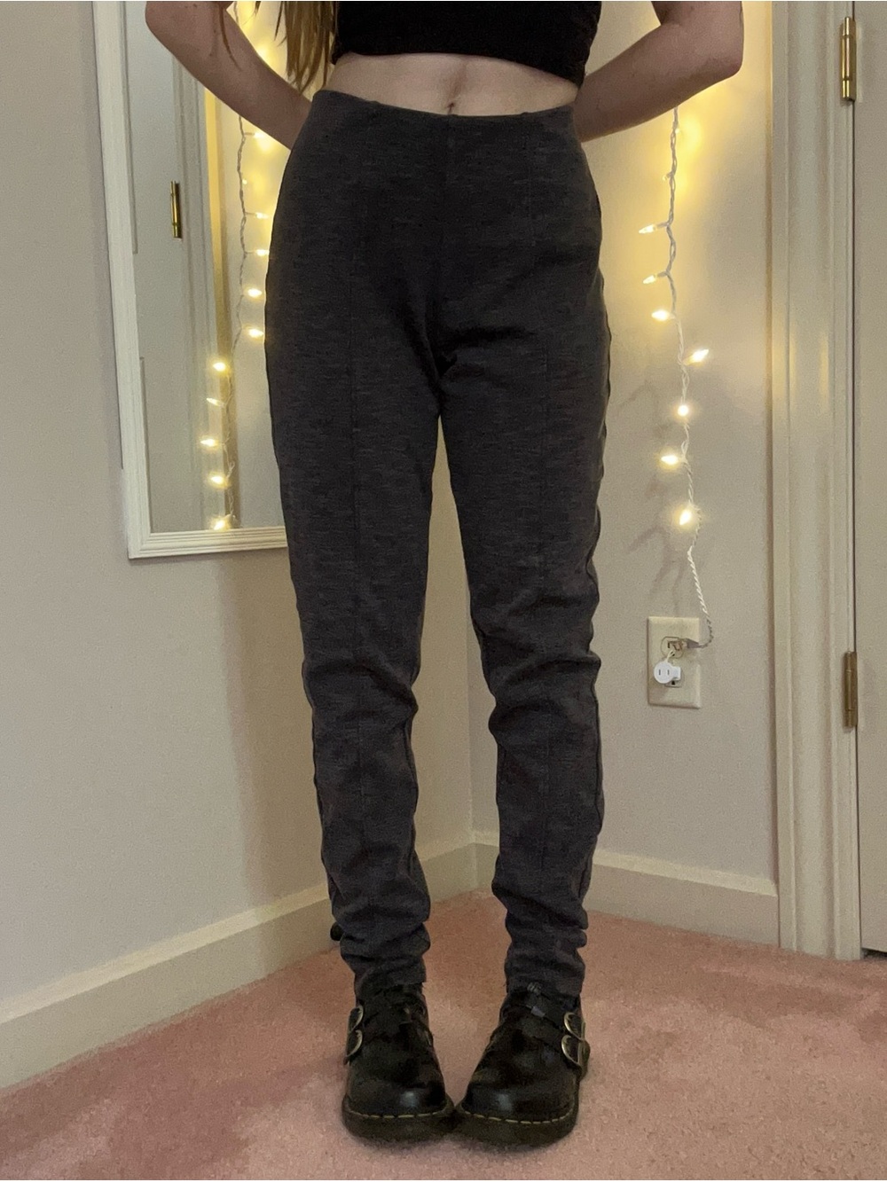 Grey and Black Heathered Leggings